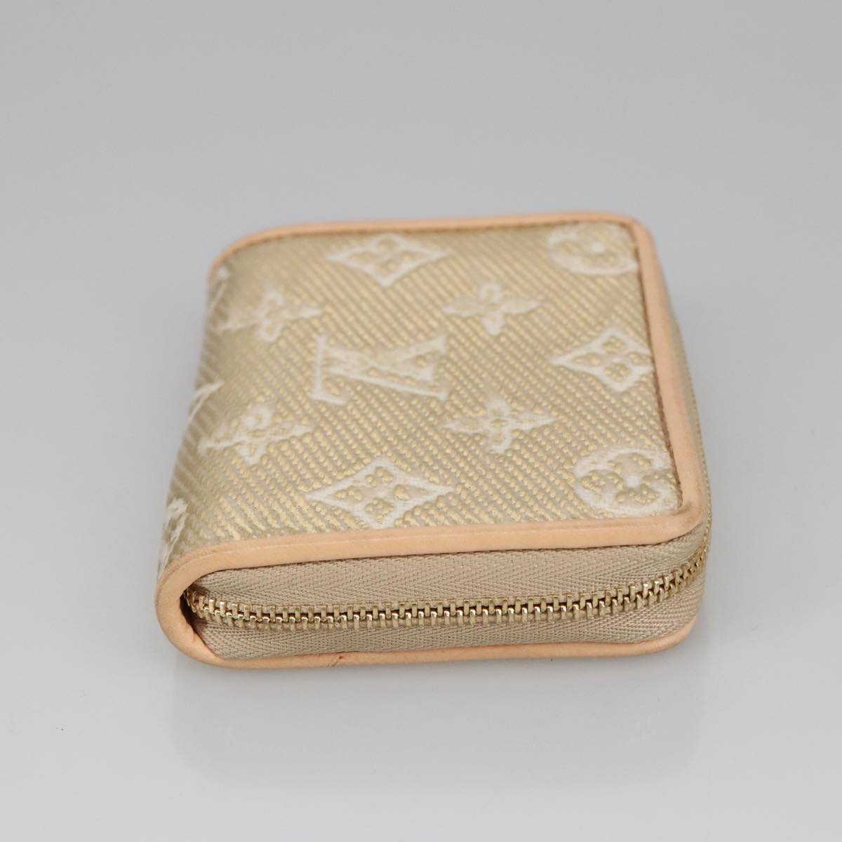 Louis Vuitton Zippy coin purse, Gold, Canvas, wallet