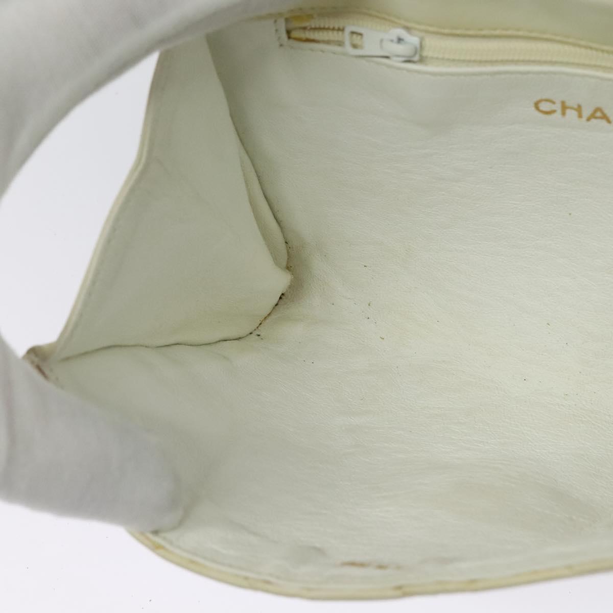 Chanel, White, Leather, shoulder