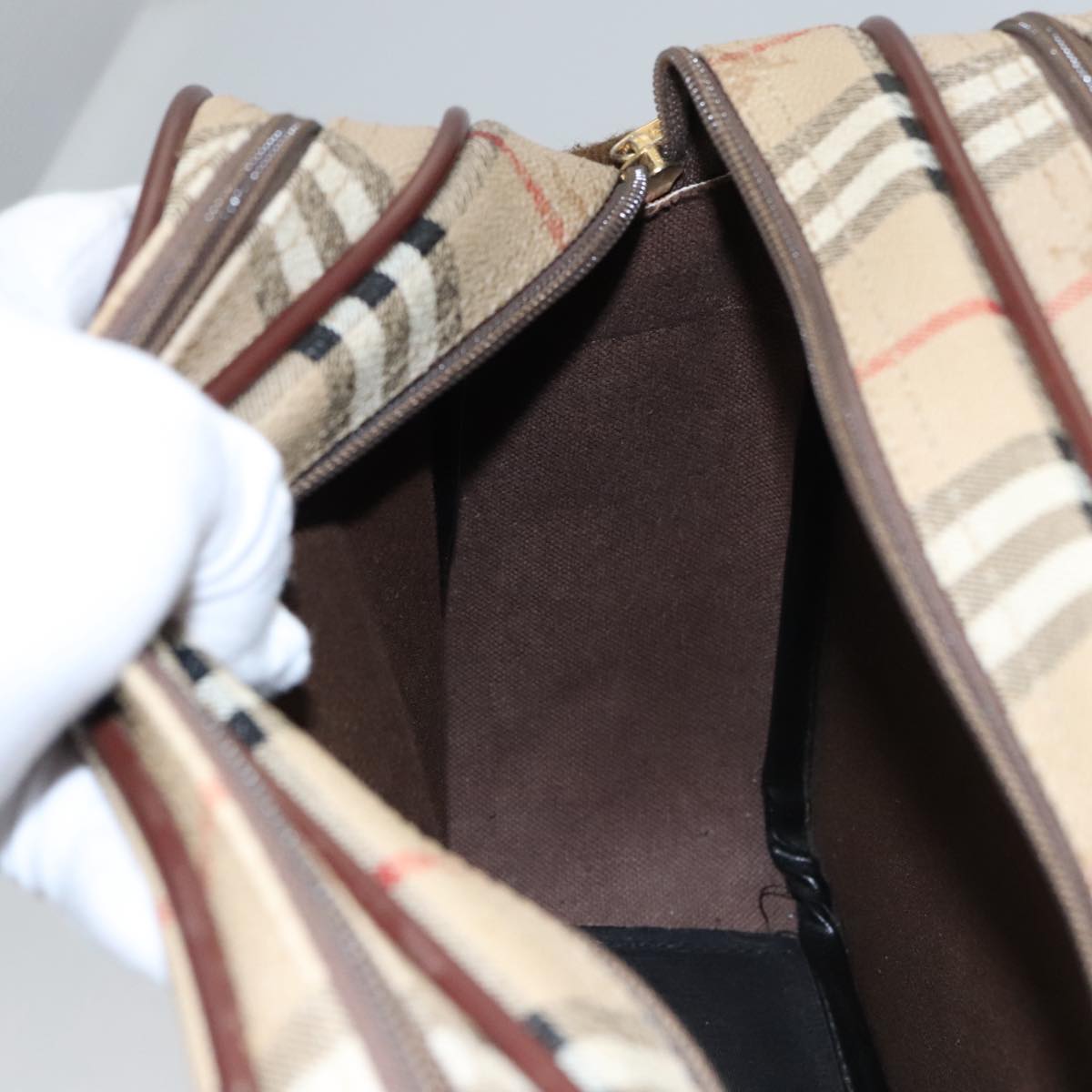 Burberry Nova Check, Beige, Canvas, shoulder