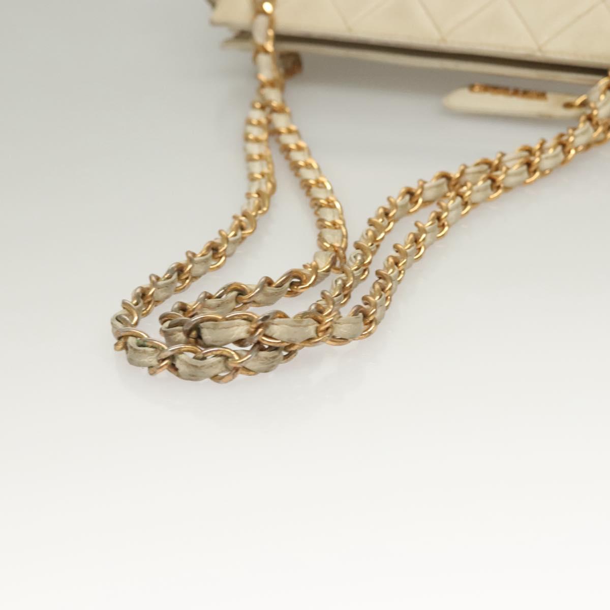 Chanel, White, Leather, shoulder