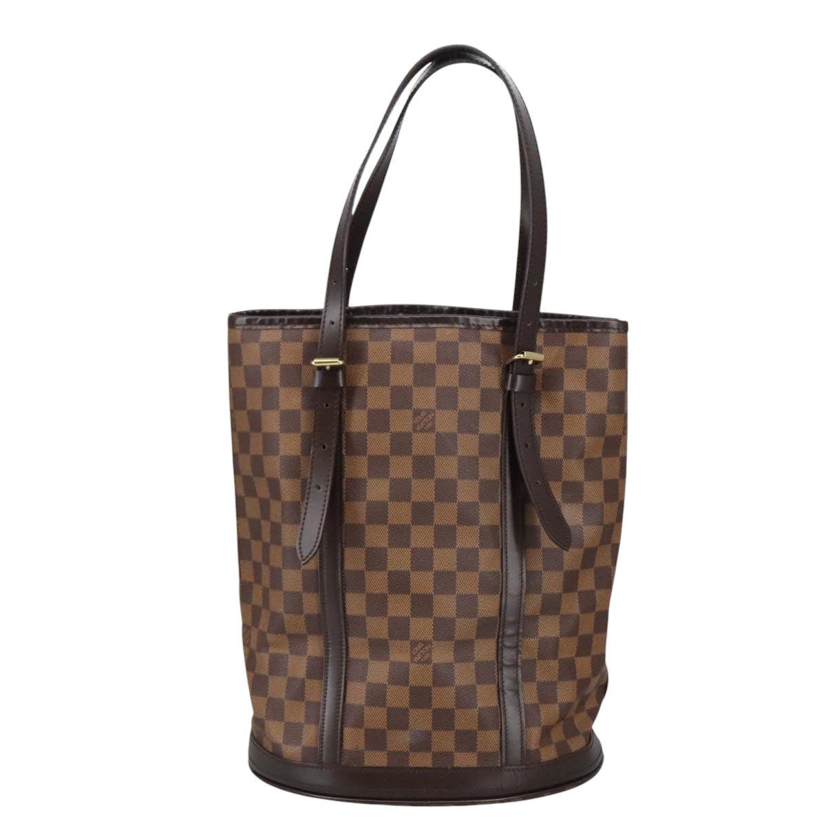 Louis Vuitton Bucket GM, Brown, Canvas, shoulder