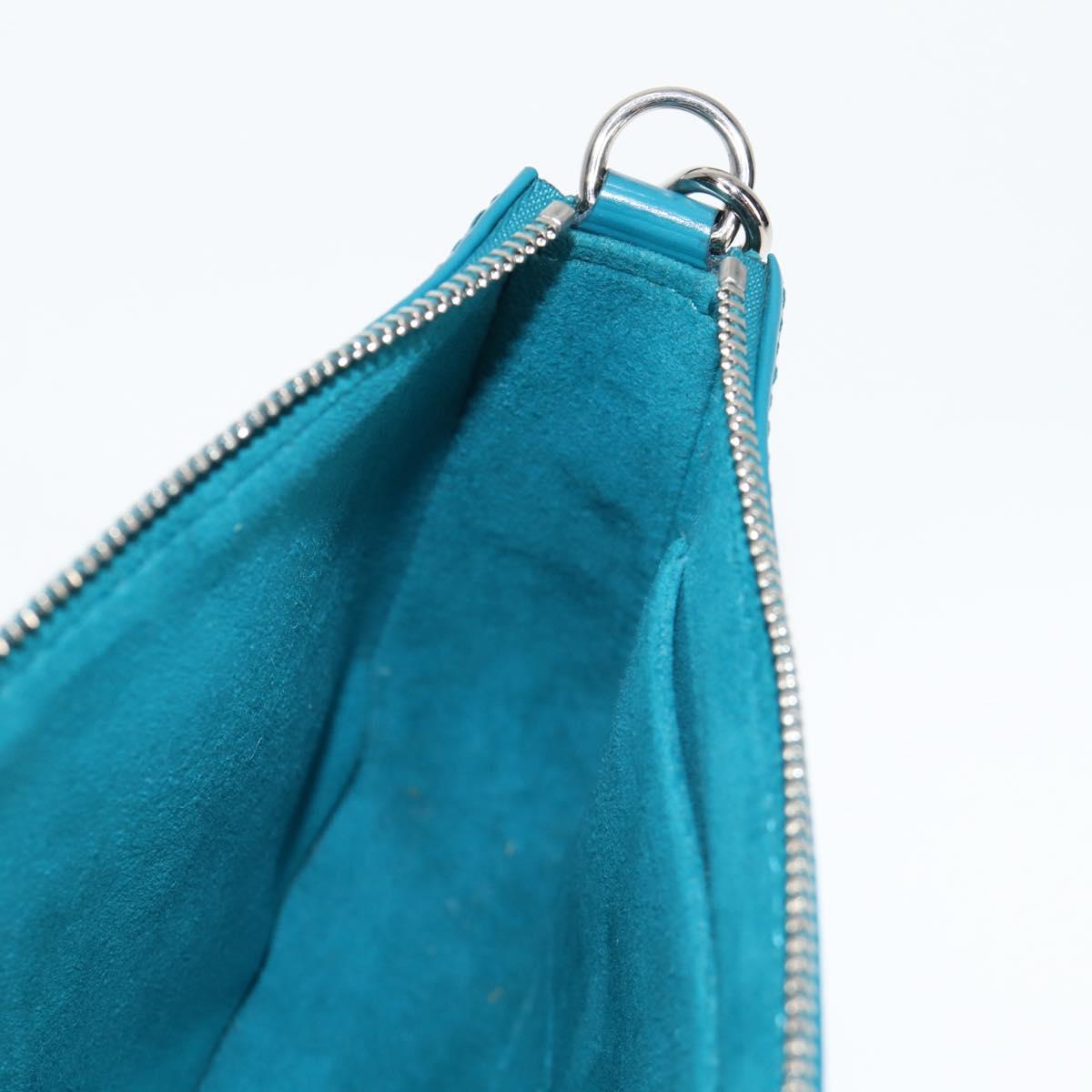 Louis Vuitton Pochette Accessoire, Blue, Leather, clutch