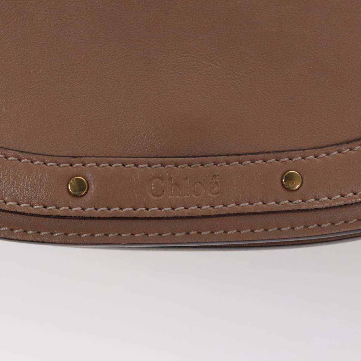 Chloé Nile, Beige, Leather, handbag