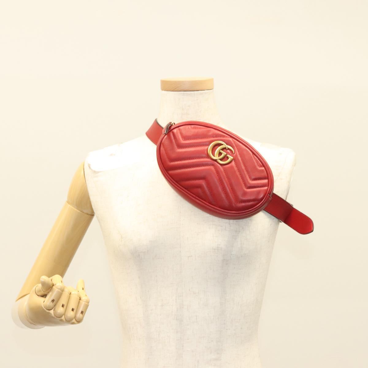 Gucci GG Marmont, Red, Leather, shoulder