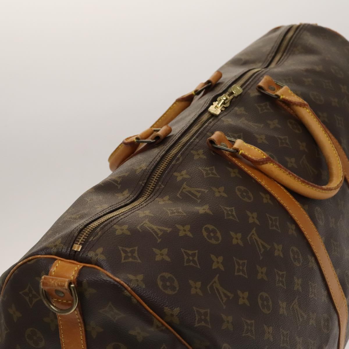 Louis Vuitton Keepall Bandoulière 60, Brown, Canvas, travel