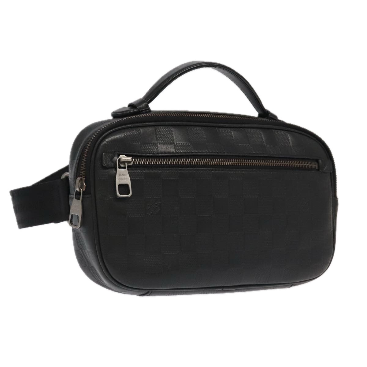 Louis Vuitton Ambler, Black, Leather, shoulder