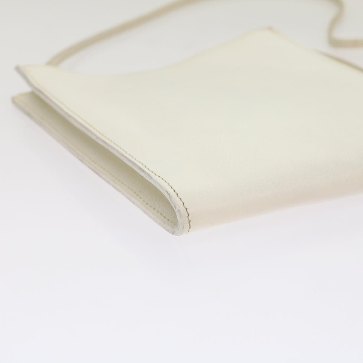 Hermès, White, Leather, shoulder