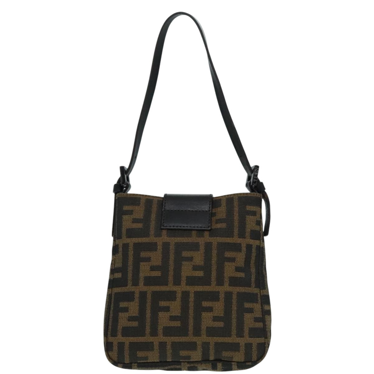 Fendi Mamma Baguette, Brown, Canvas, shoulder