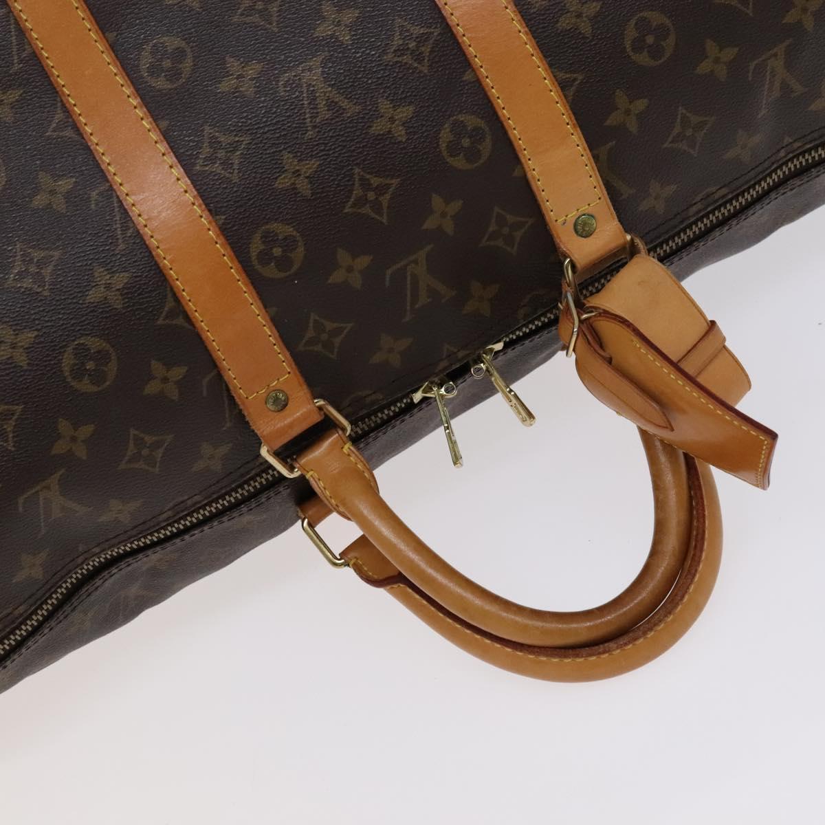 Louis Vuitton Keepall 55, Brown, Canvas, travel
