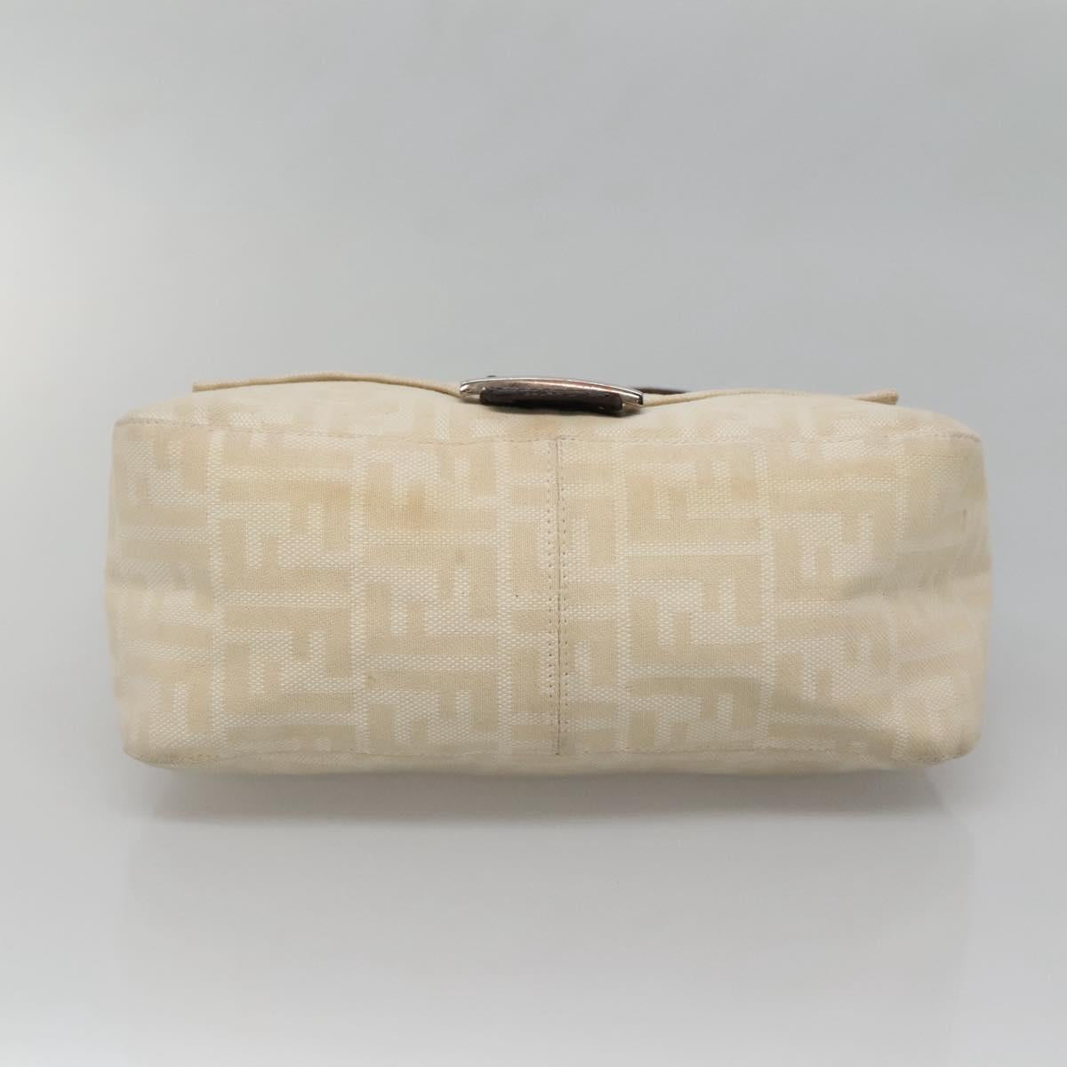 Fendi Mamma Baguette, Beige, Canvas, shoulder