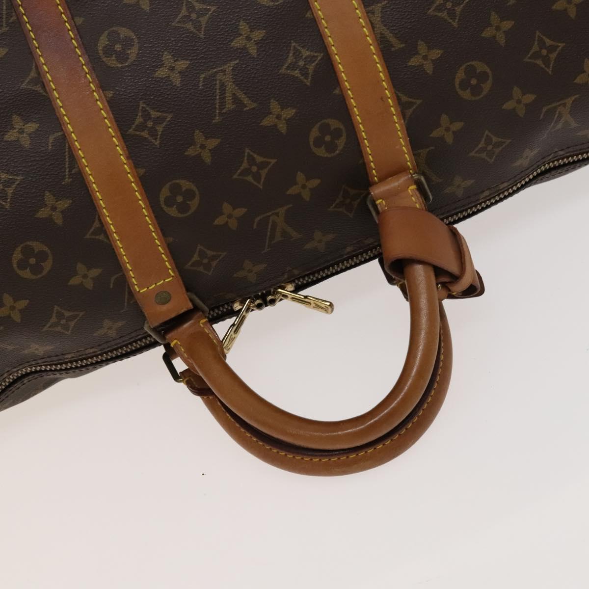 Louis Vuitton Keepall 55, Brown, Canvas, travel