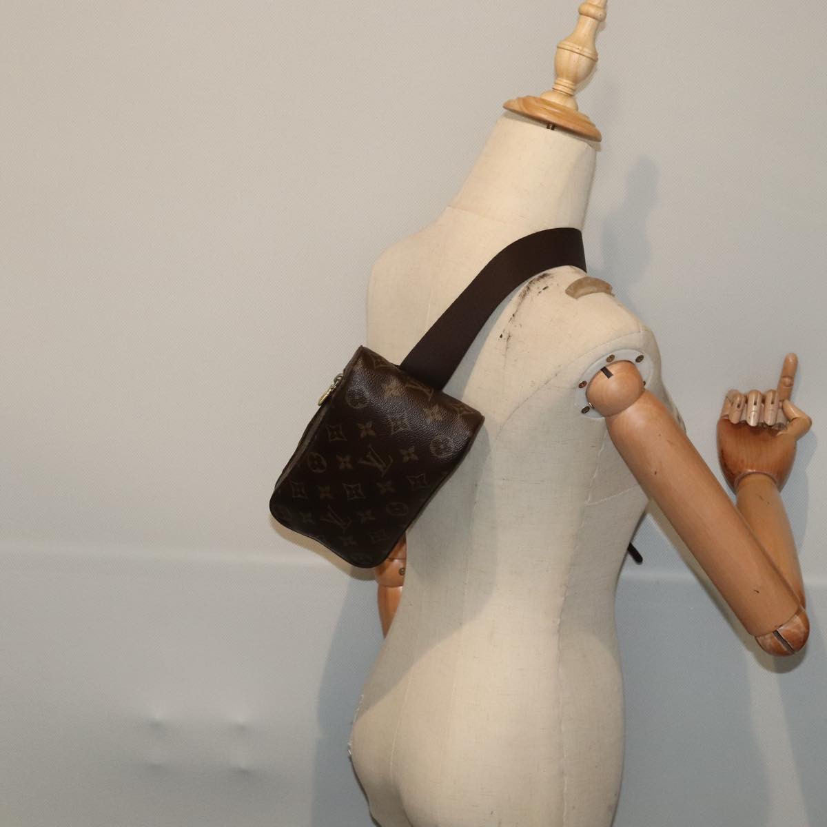 Louis Vuitton Geronimos, Brown, Canvas, clutch
