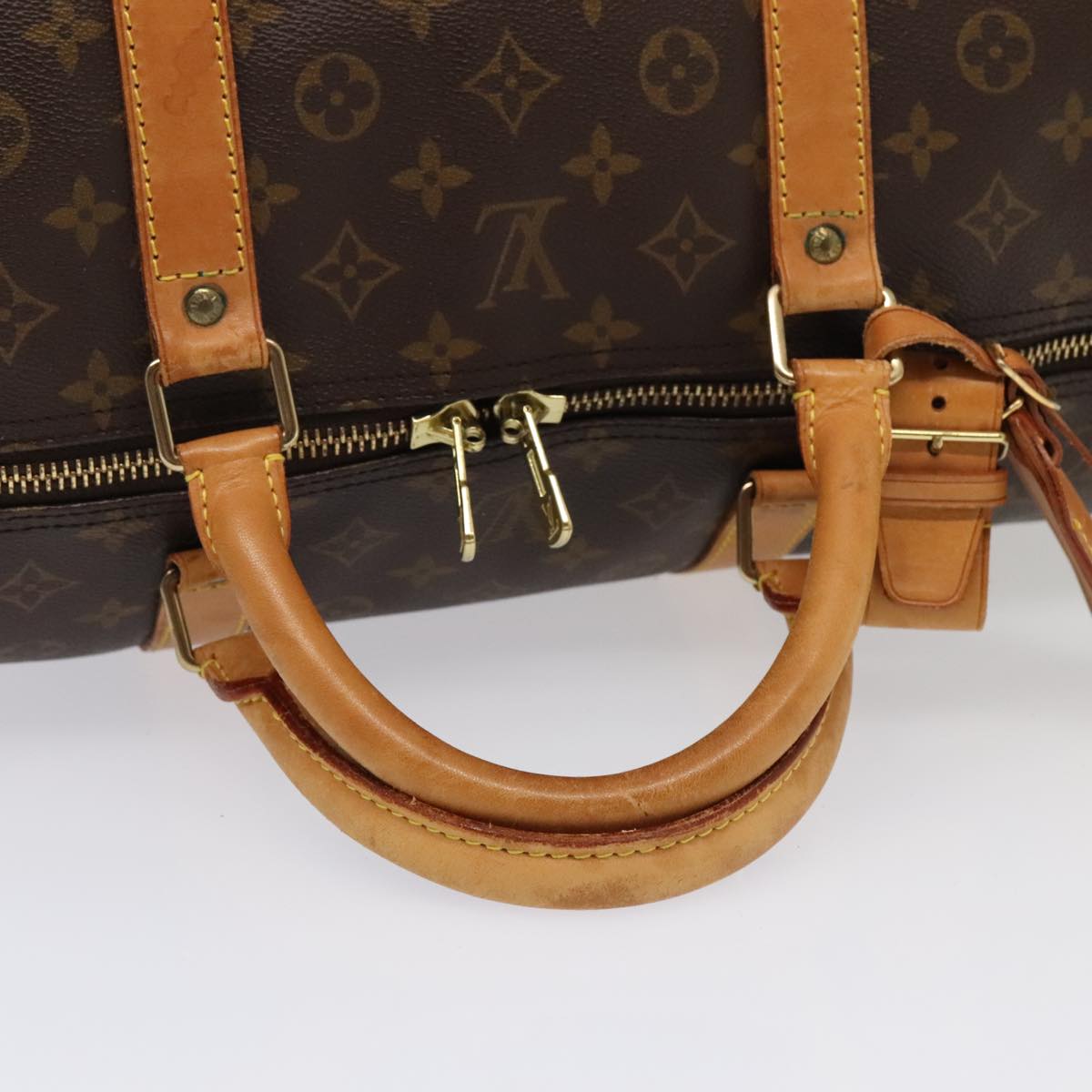Louis Vuitton Keepall 60, Brown, Canvas, travel