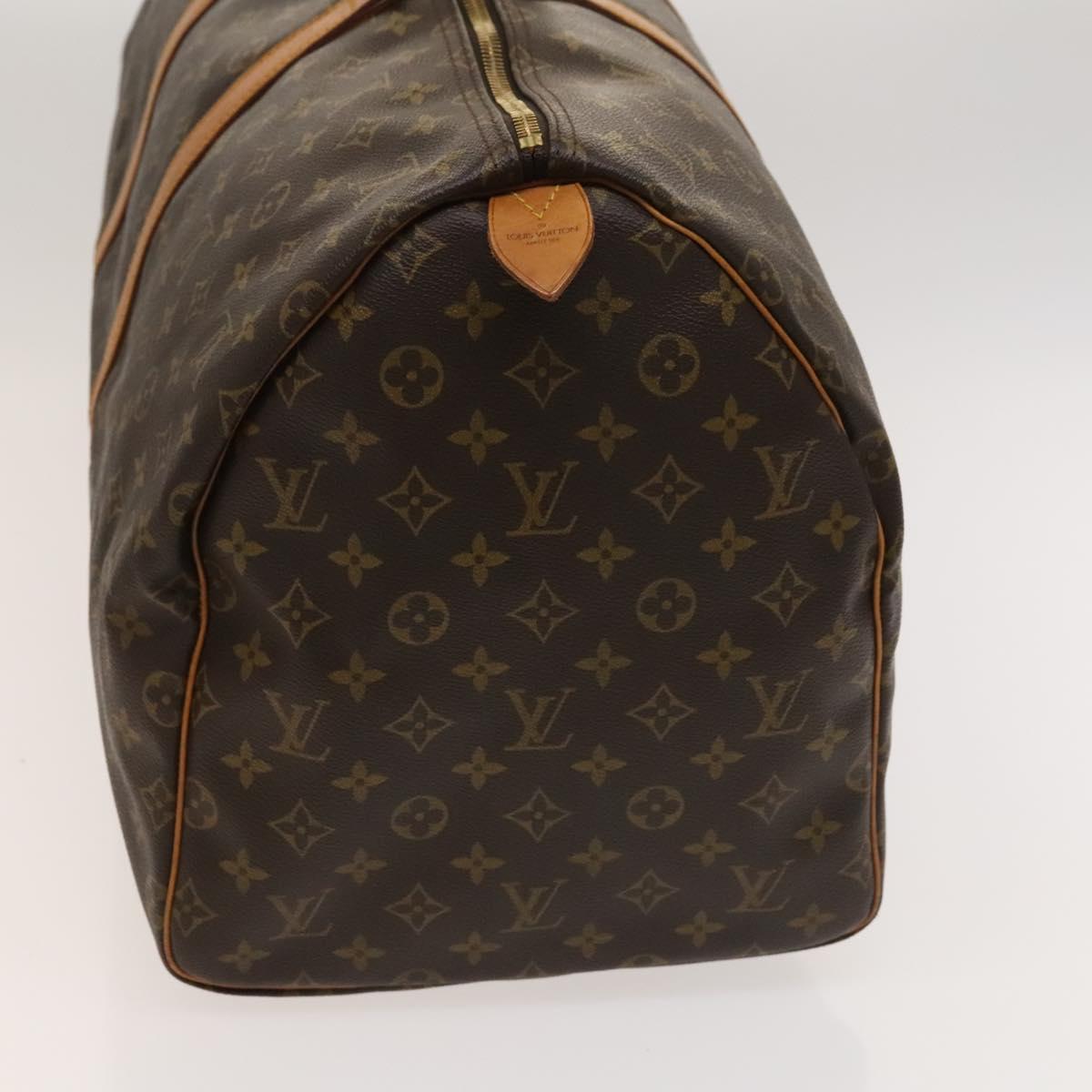 Louis Vuitton Keepall 55, Brown, Canvas, travel