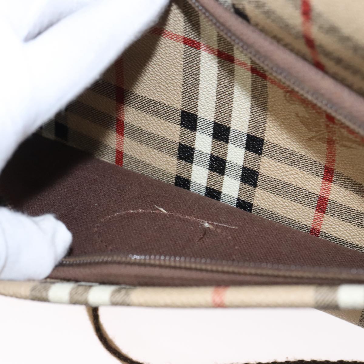 Burberry Nova Check, Beige, Canvas, shoulder
