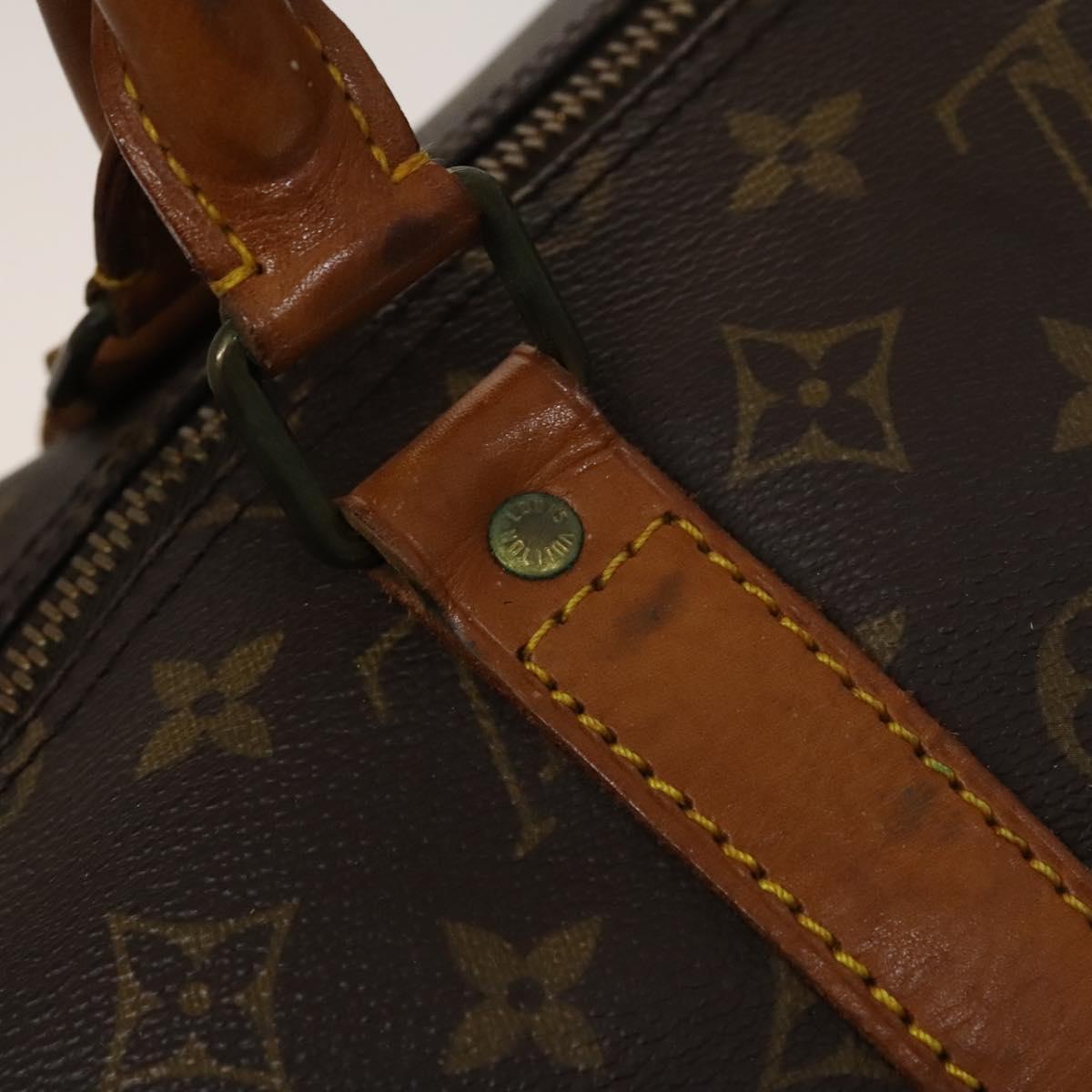 Louis Vuitton Keepall Bandoulière 55, Brown, Canvas, travel
