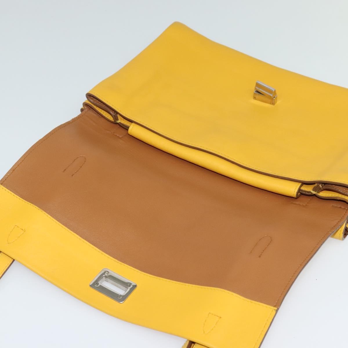 Prada, Yellow, Leather, shoulder