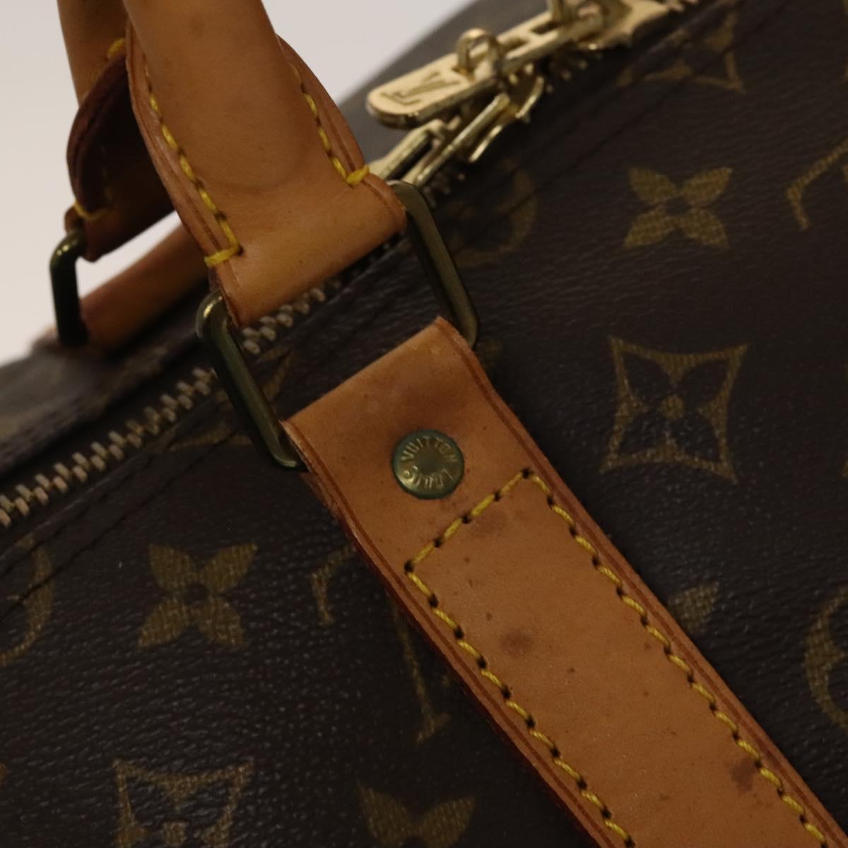 Louis Vuitton Keepall 55, Brown, "CANVAS, LEATHER", travel