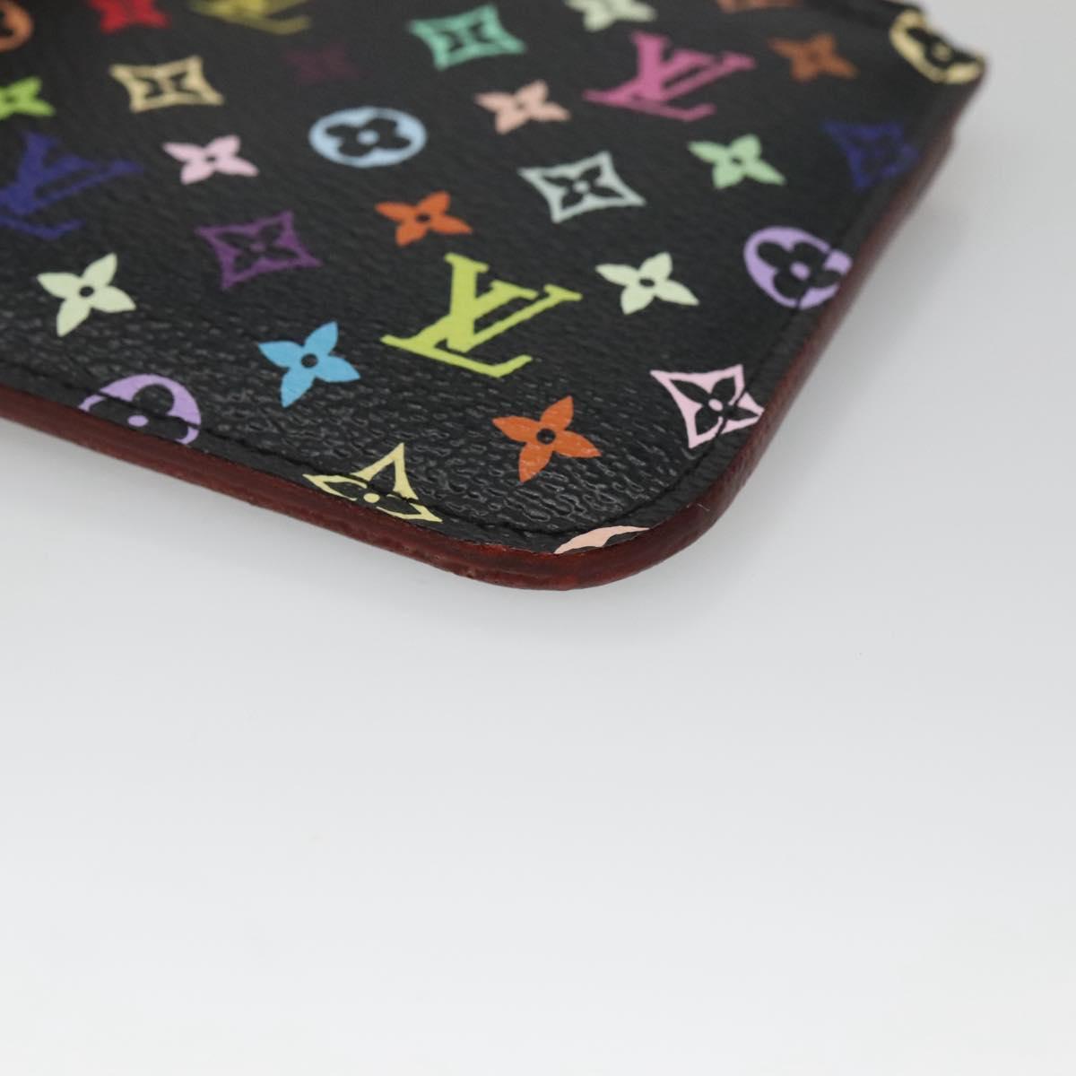 Louis Vuitton Pochette Clés, Black, Canvas, wallet