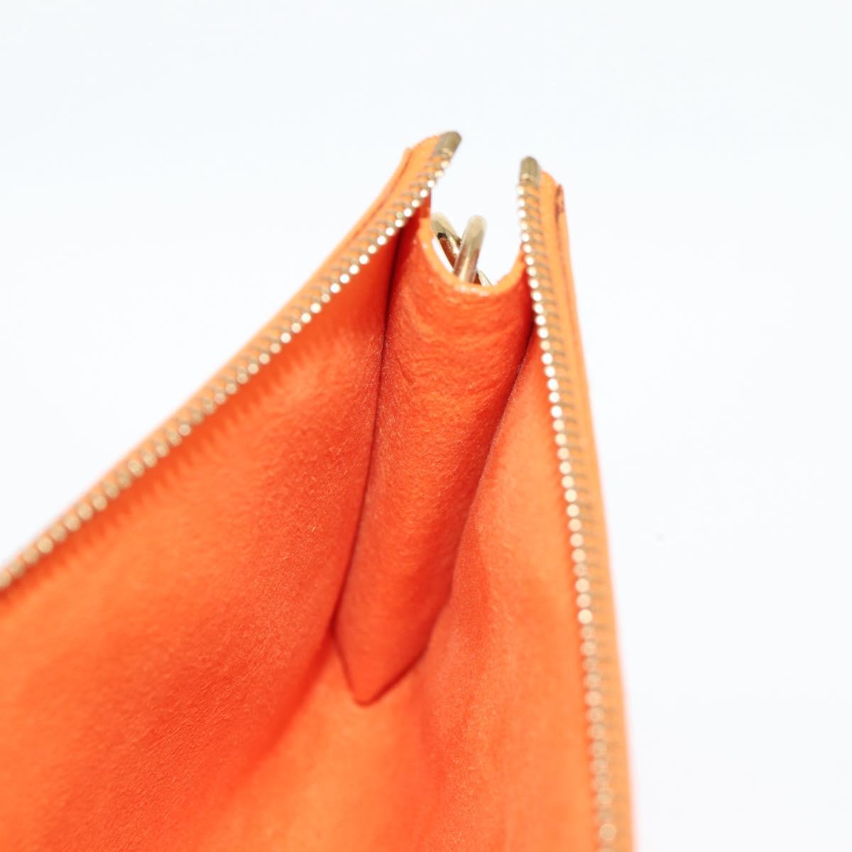 Louis Vuitton Pochette Accessoire, Orange, Leather, clutch