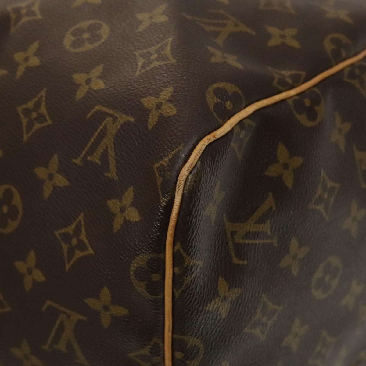 Louis Vuitton Keepall 55, Brown, Canvas, travel