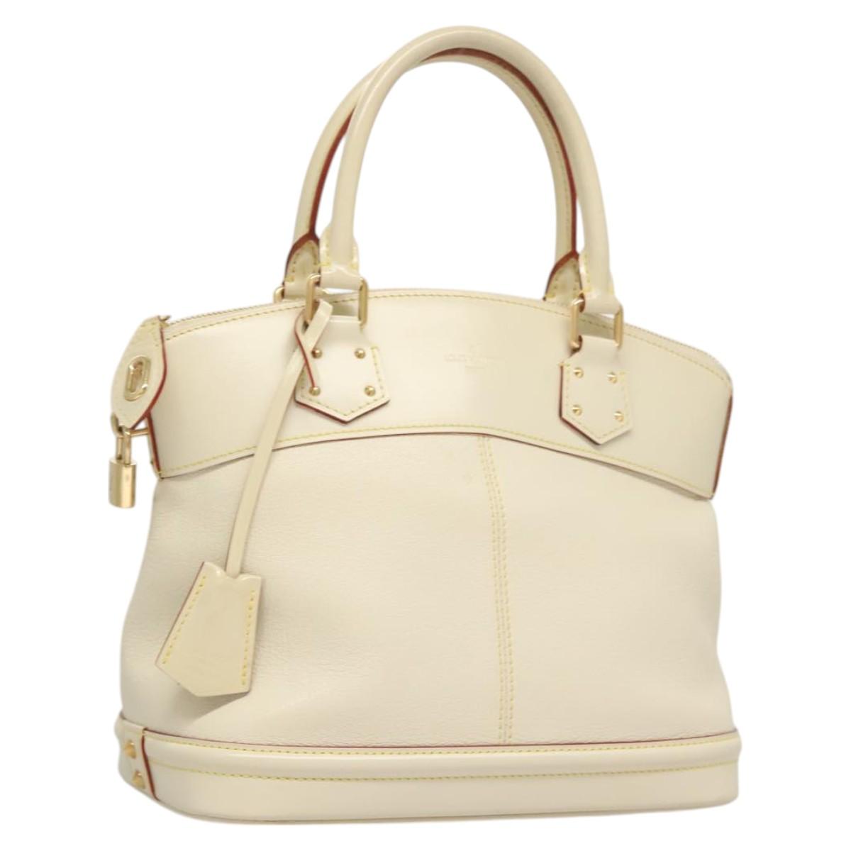 Louis Vuitton Lockit, White, Leather, handbag