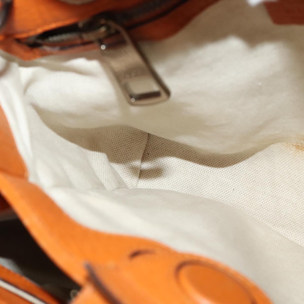 Gucci Bamboo, Orange, Leather, handbag