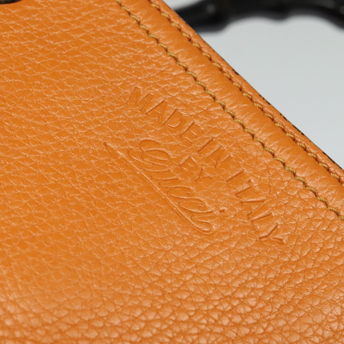 Gucci Bamboo, Orange, Leather, handbag