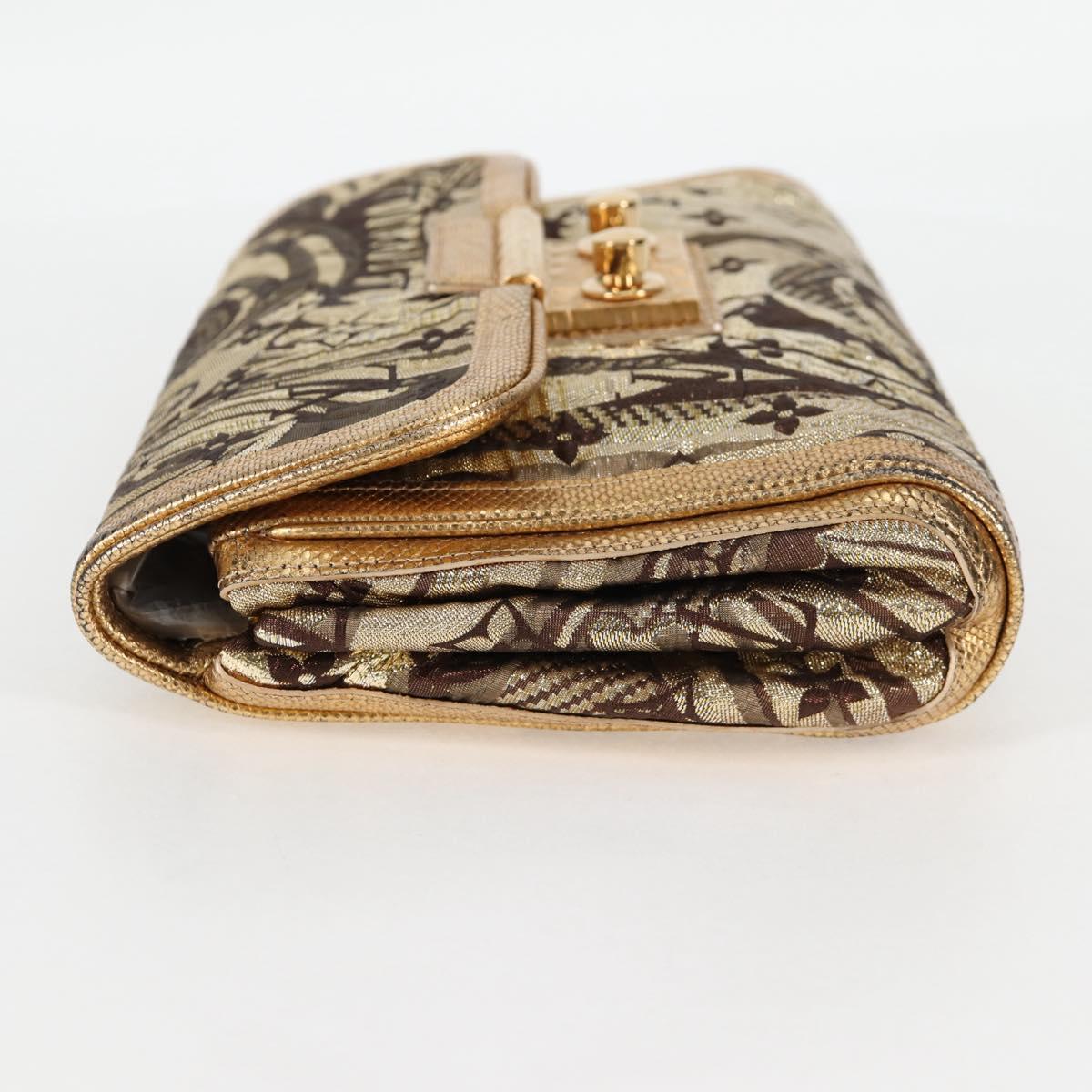Louis Vuitton, Gold, Canvas, clutch