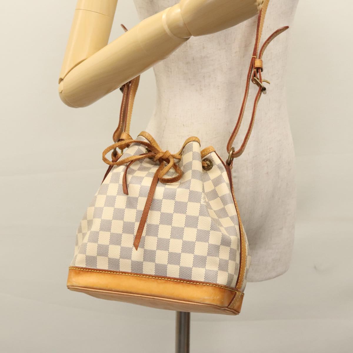 Louis Vuitton Noé BB, Grey, Canvas, shoulder