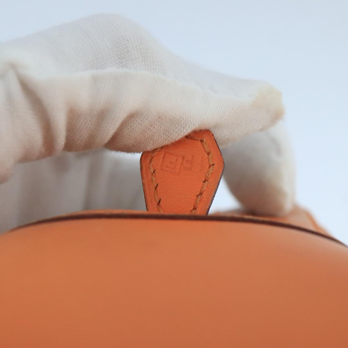 Hermès Plume, Orange, Leather, handbag