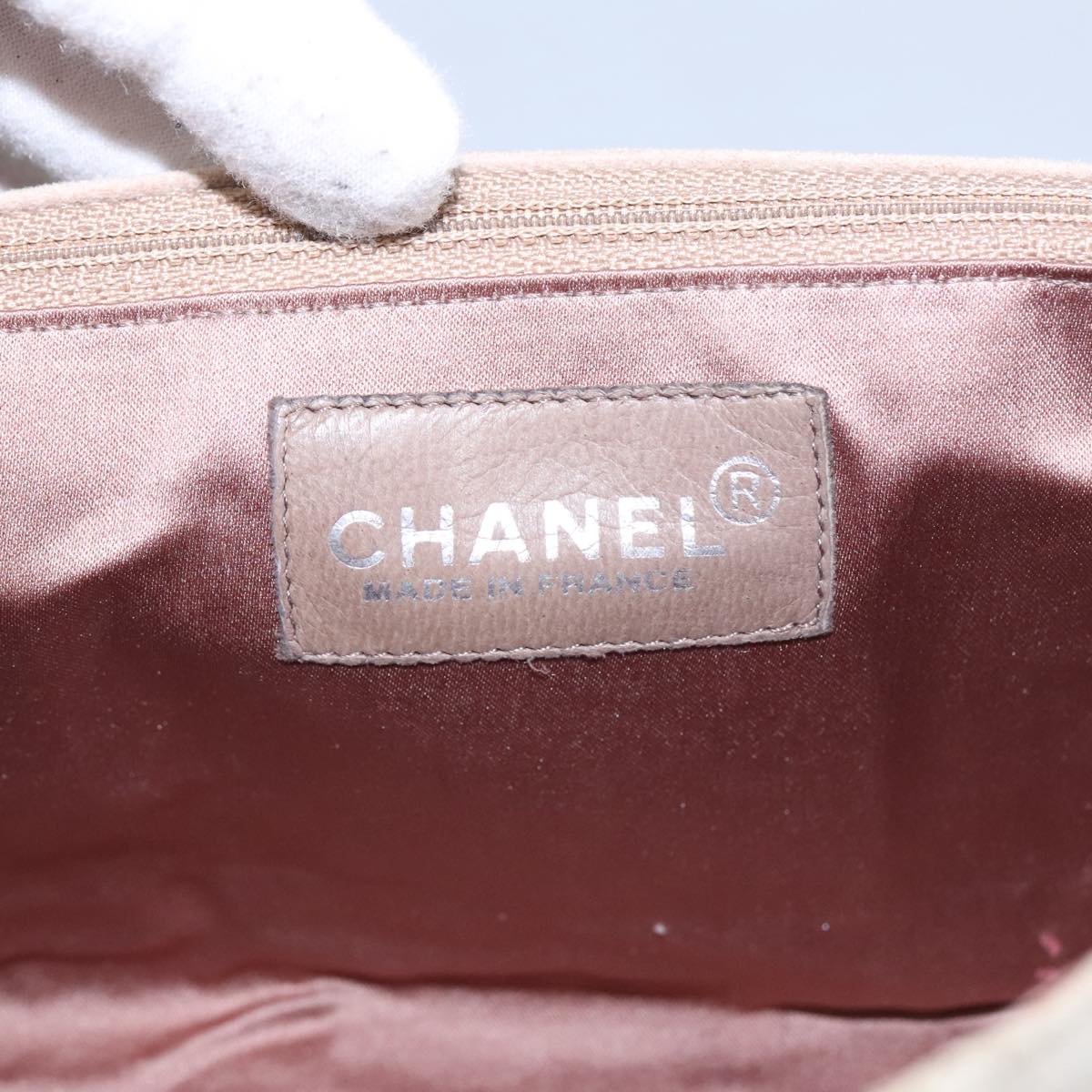 "Chanel 2,55", Beige, Suede, shoulder