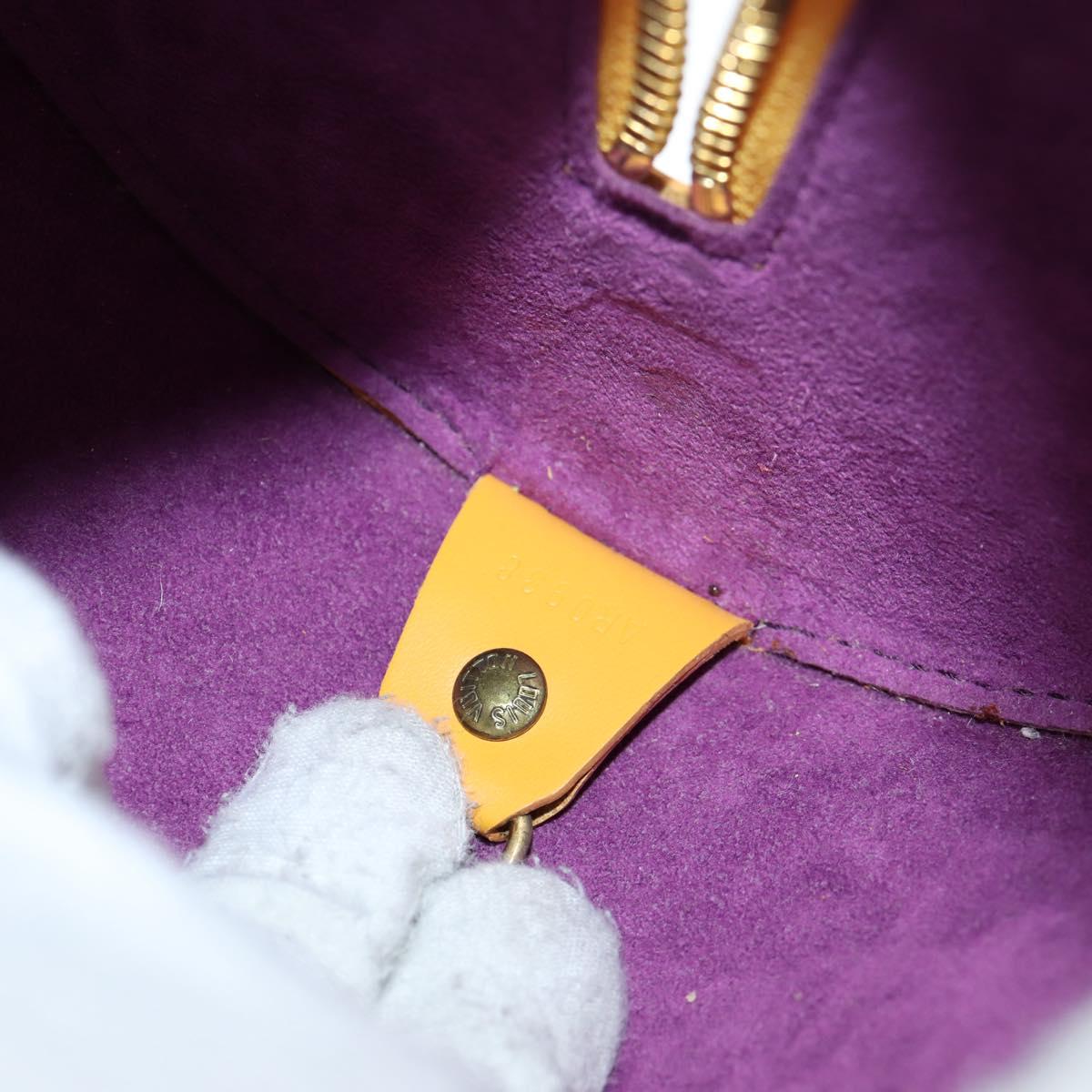 Louis Vuitton Soufflot, Yellow, Leather, handbag