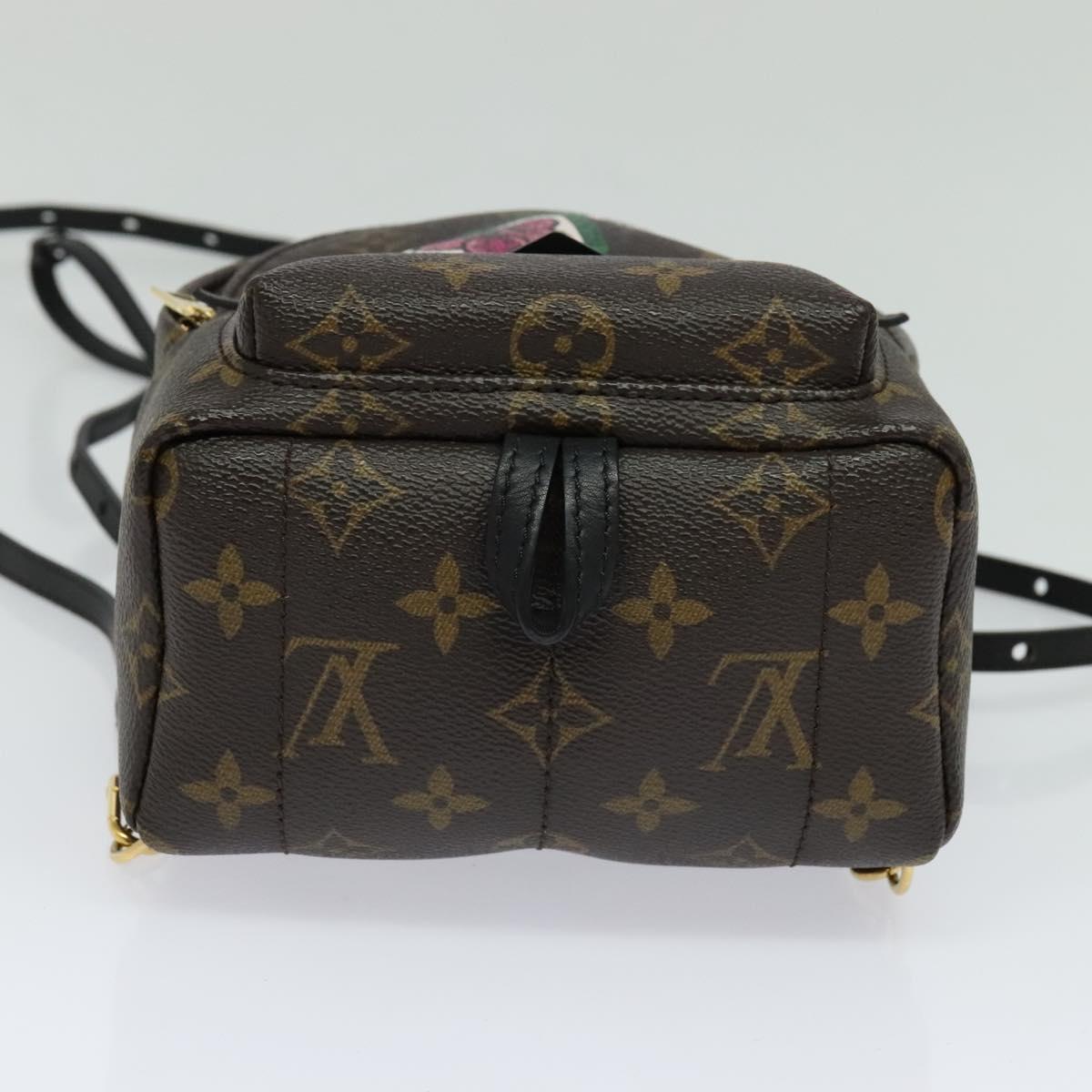 Louis Vuitton Palm Springs mini, Brown, Canvas, backpack