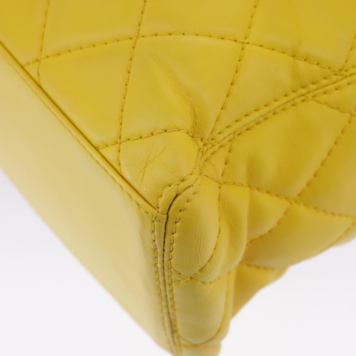 Chanel Cabas, Yellow, Leather, handbag