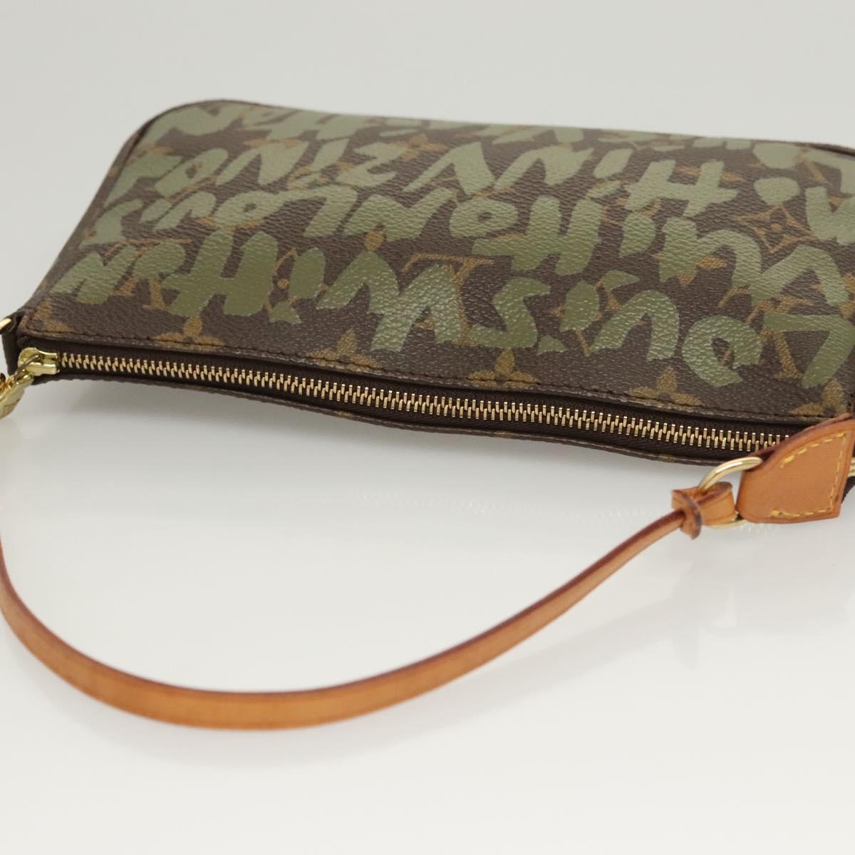 Louis Vuitton Pochette Accessoire, Khaki, Canvas, clutch