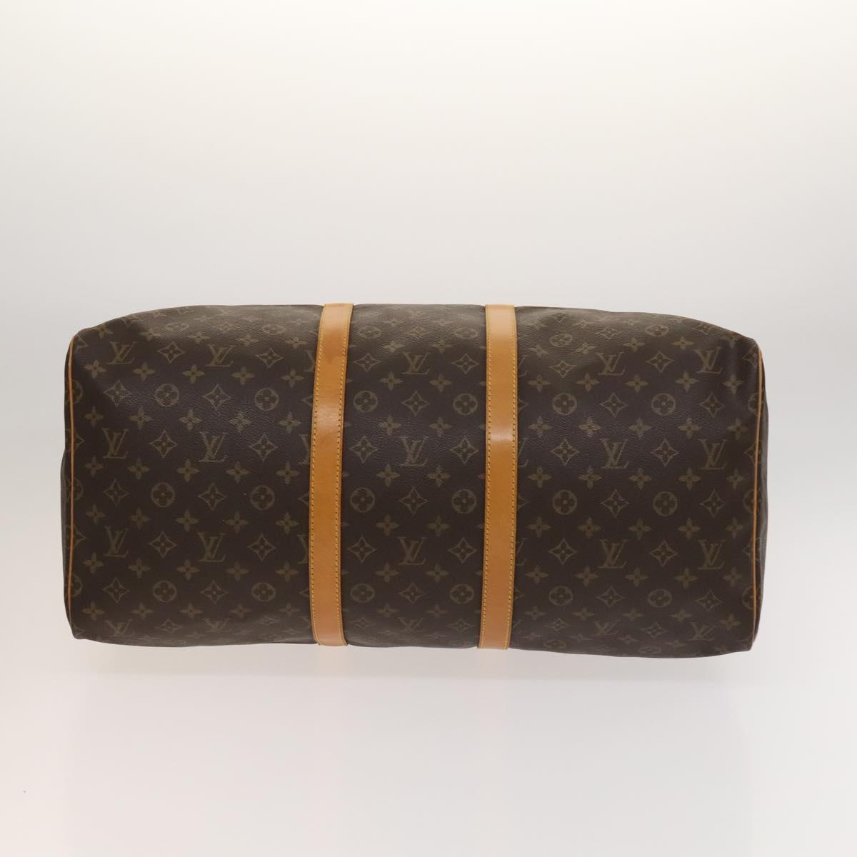 Louis Vuitton Keepall 55, Brown, Canvas, travel