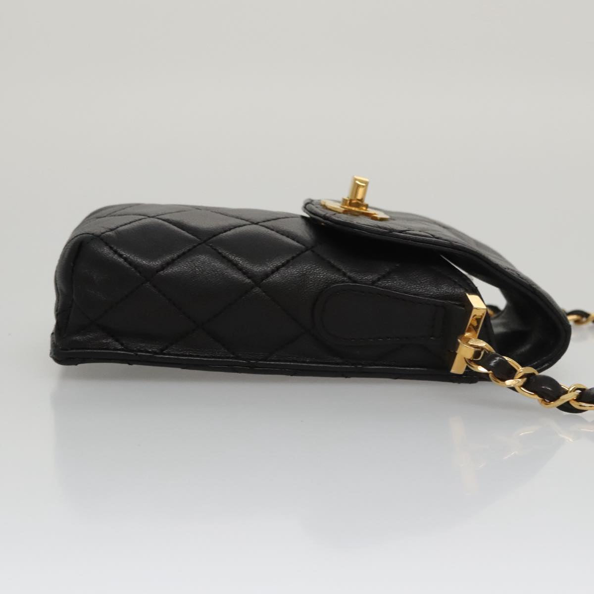 Chanel Phone case, Black, Leather, clutch