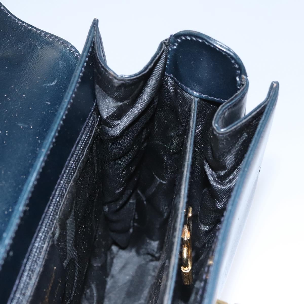 Salvatore Ferragamo Gancini, Black, Leather, handbag