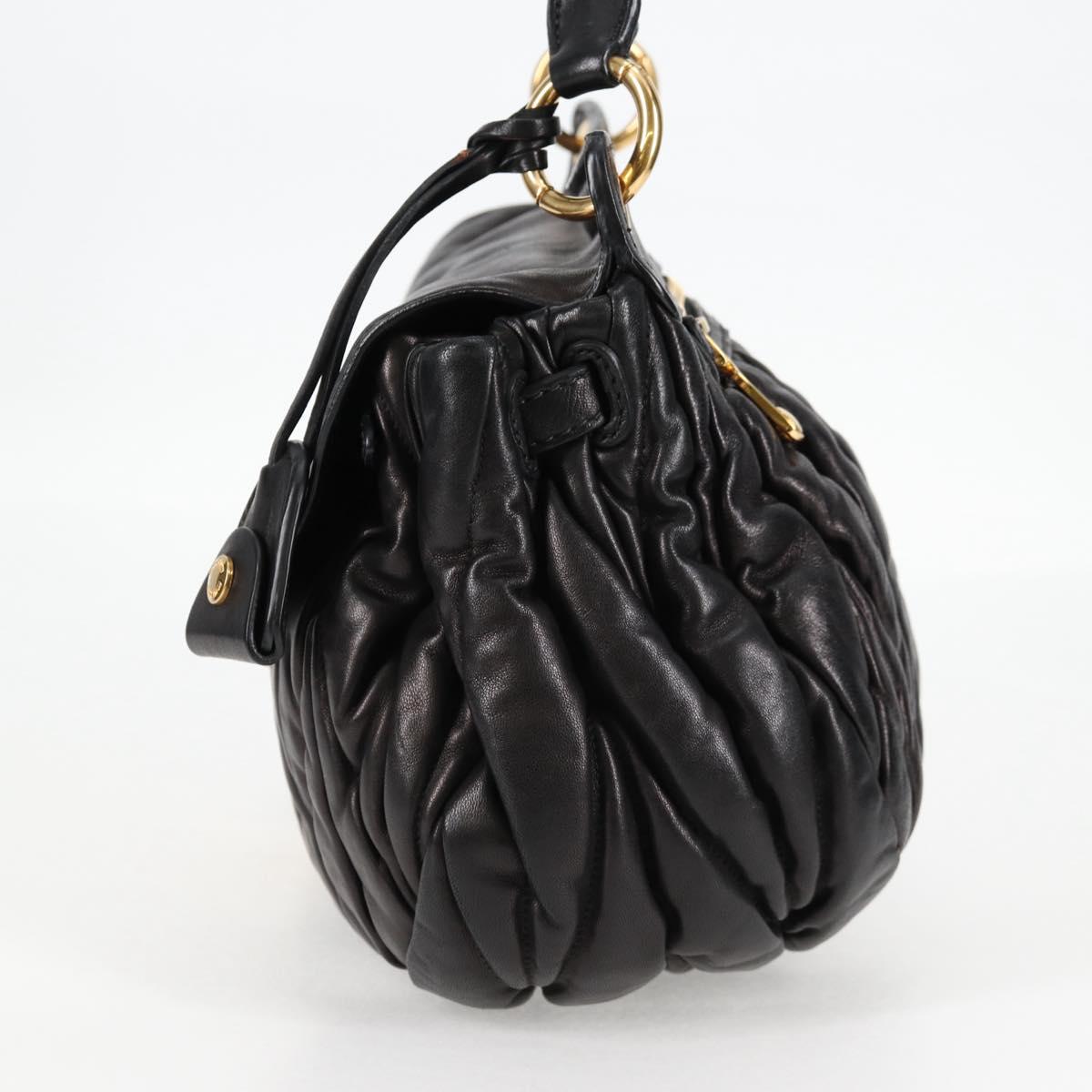 Miu Miu Coffer, Black, Leather, handbag