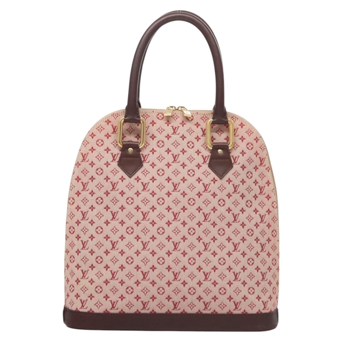 Louis Vuitton Alma Mini, Red, Canvas, handbag