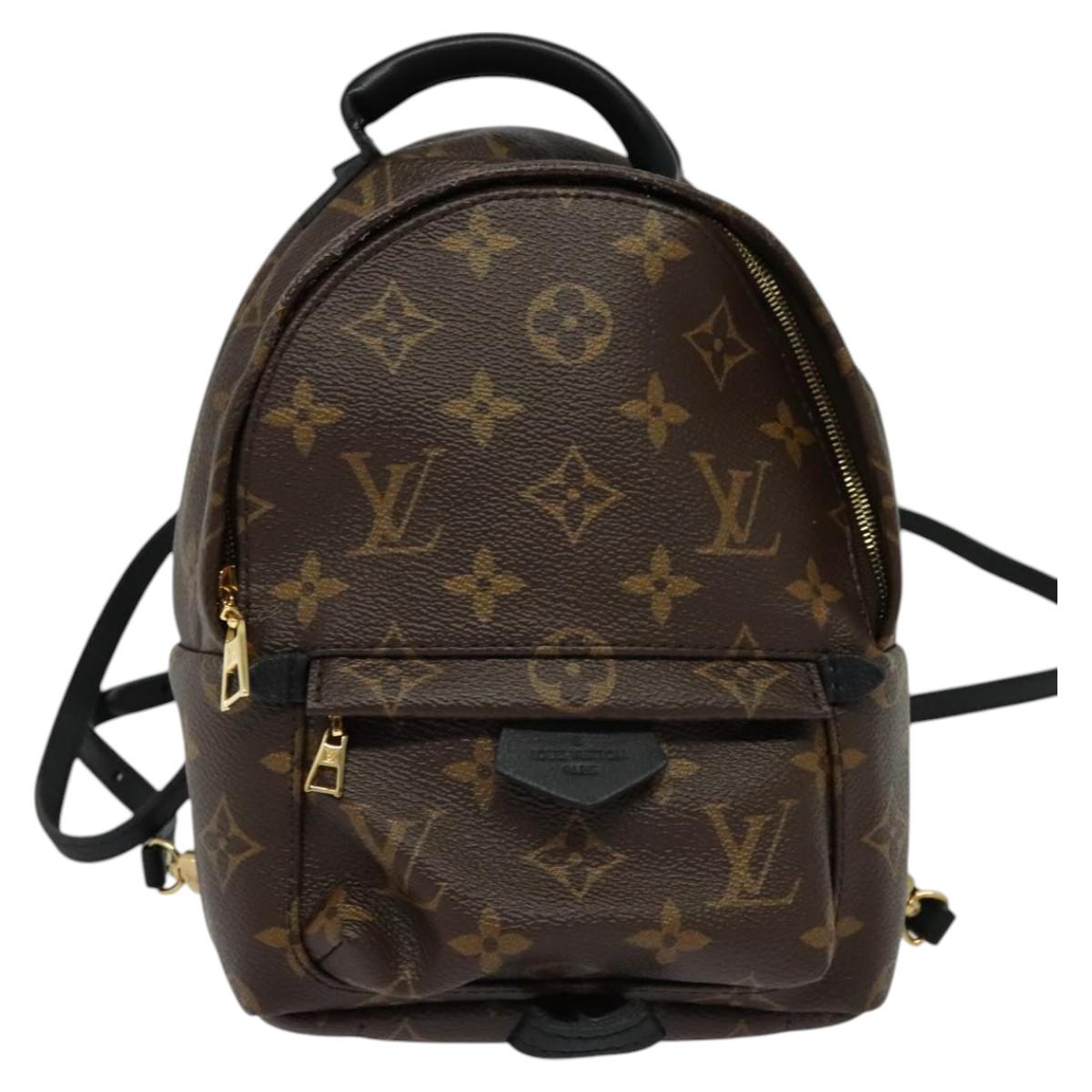 Louis Vuitton Palm Springs mini, Brown, Canvas, backpack