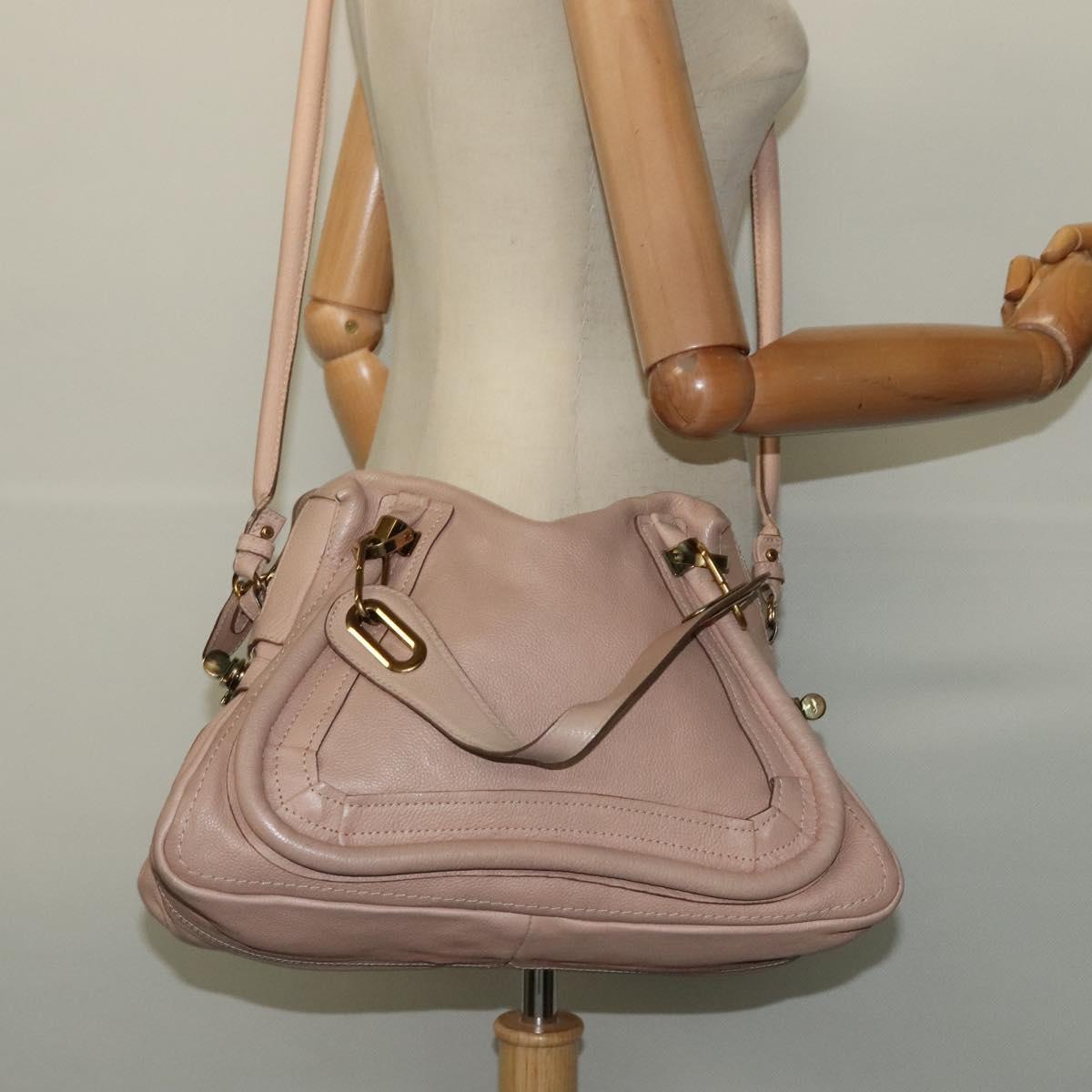Chloé Paraty, Beige, Leather, handbag