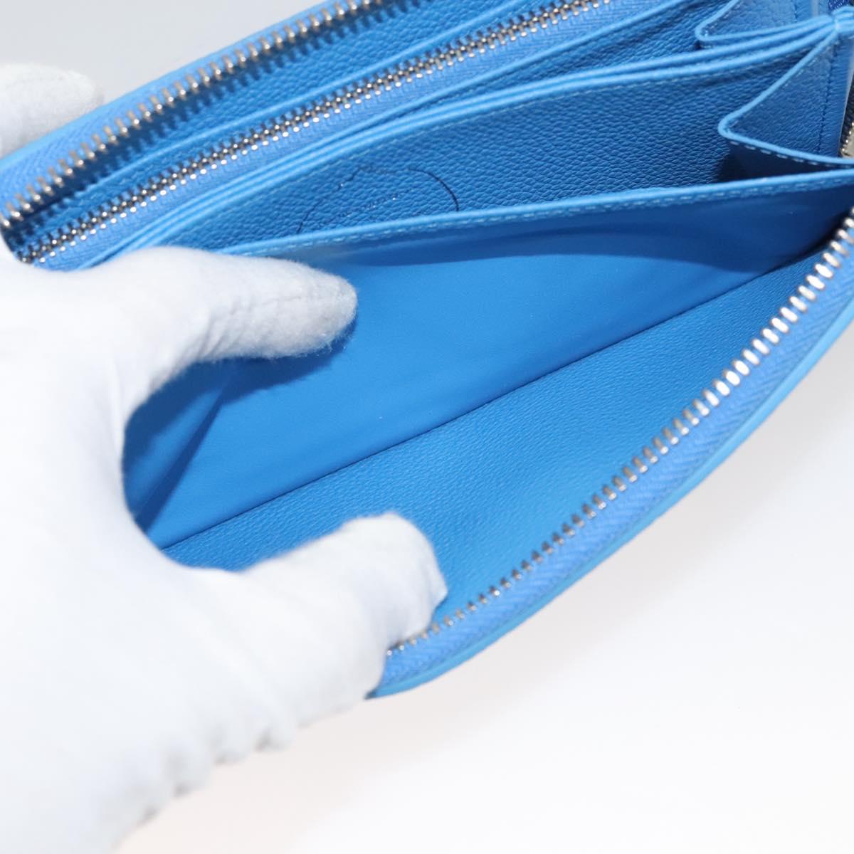 Louis Vuitton Portefeuille zippy, Blue, Leather, wallet