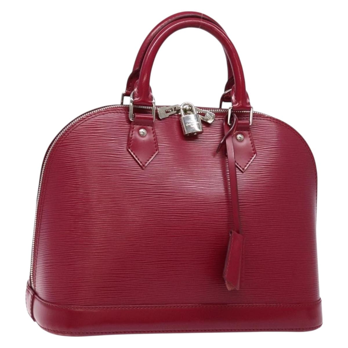Louis Vuitton Alma, Pink, Leather, handbag