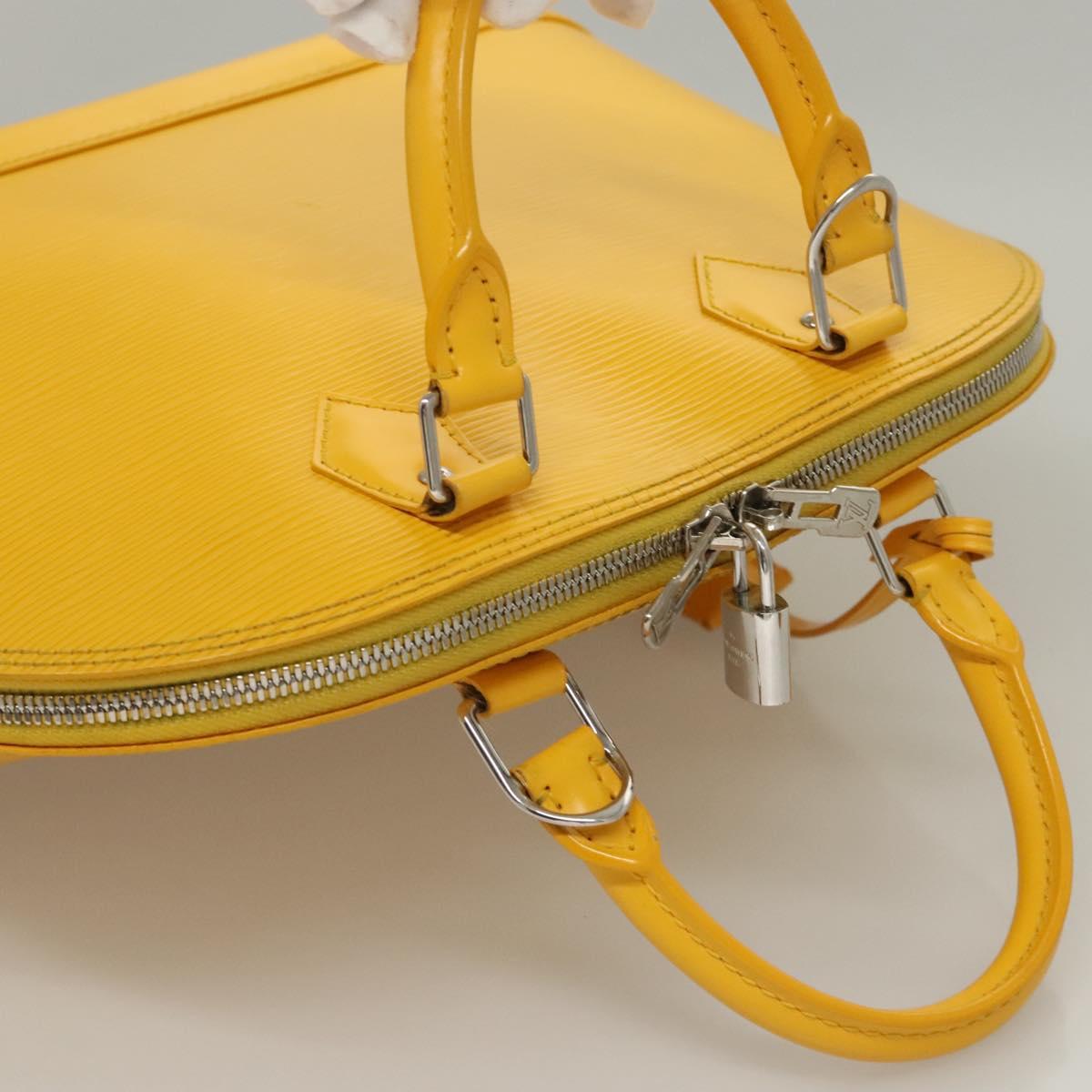Louis Vuitton Alma, Yellow, Leather, handbag