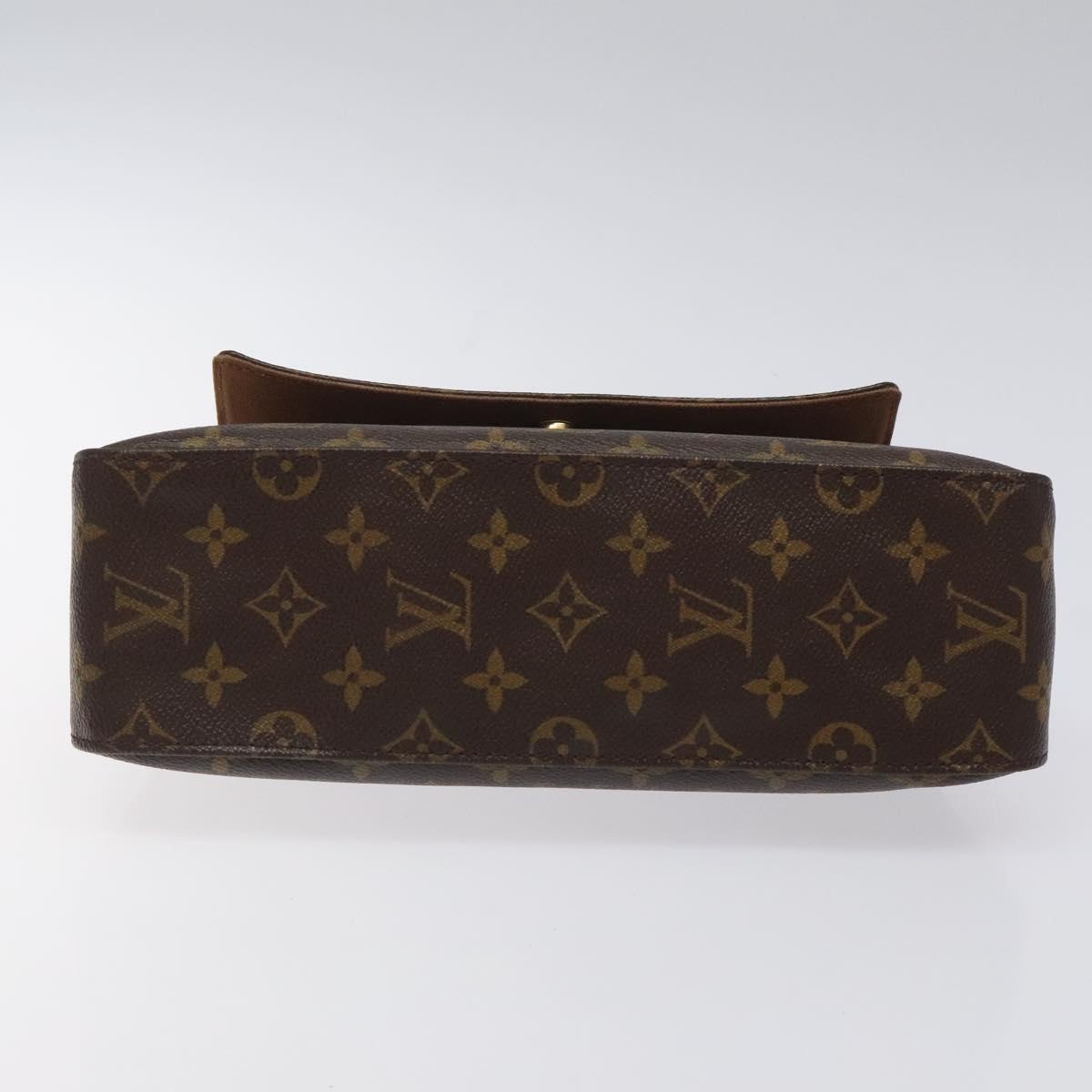 Louis Vuitton Mini looping, Brown, Canvas, shoulder