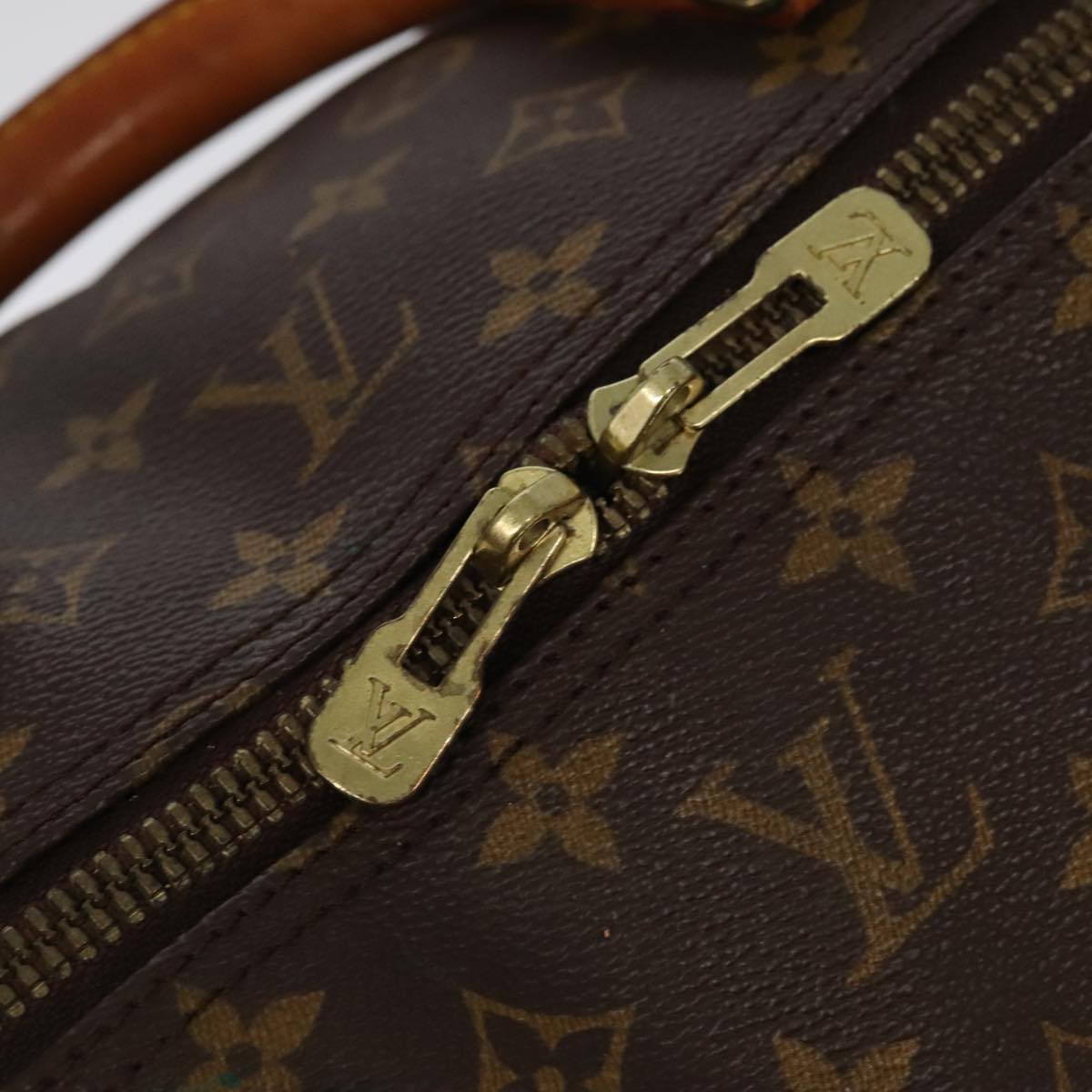Louis Vuitton Keepall 60, Brown, Canvas, travel