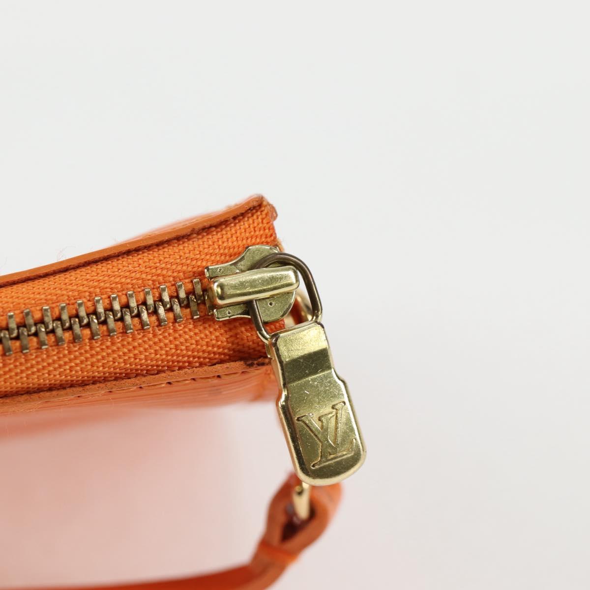 Louis Vuitton Pochette Accessoire, Orange, Leather, clutch