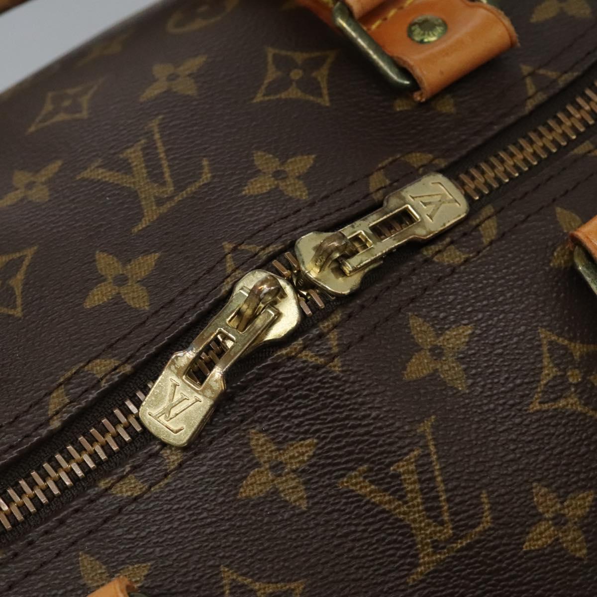 Louis Vuitton Keepall 55, Brown, Canvas, travel